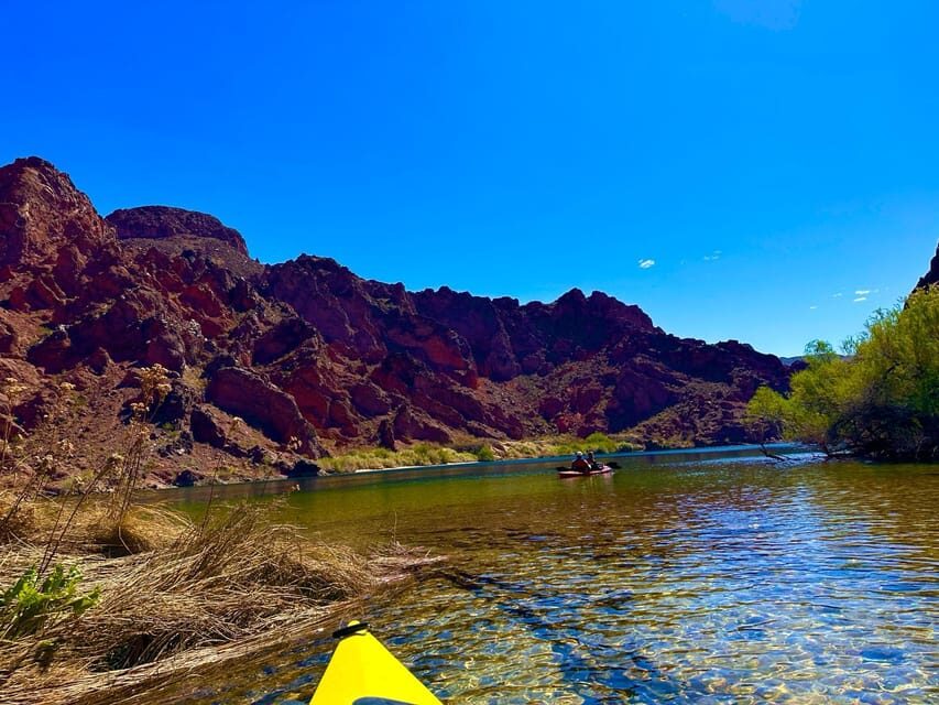 From Las Vegas: Hoover Dam Kayak Trip with 6 Hot Springs - Boy Scout Canyon: where the river tightens up