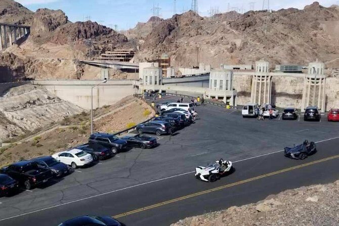 Hoover Dam Highlights Tour from Las Vegas, WiFi - Photo Stop From the Arizona Side: Bypass Views of Spillways and Intake Towers