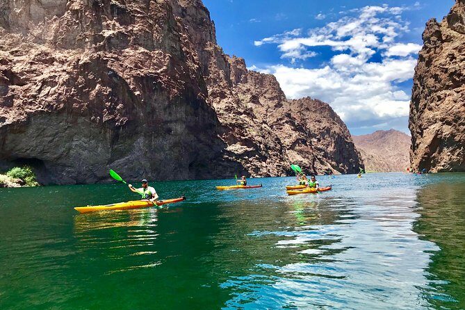 Hoover Dam Kayak Tour with Shuttle - Hot Springs & Emerald Cave - Stop 1: Seeing Hoover Dam From the River Base