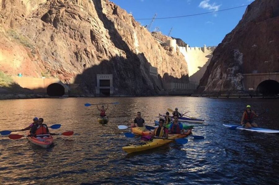 Las Vegas: Hoover Dam and Colorado River Full-Day Kayak Tour - Hoover Dam from the kayak: the 1,100-foot drop you can feel